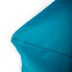 image 4 of Waterproof Cube Indoor Outdoor Bean Bag Foot Stool Pouffe Blue | Teal