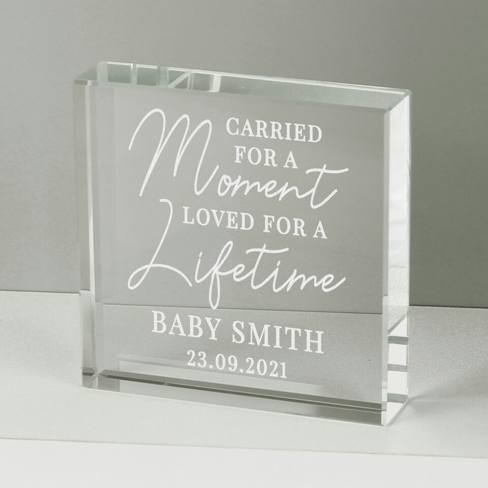 image 1 of Personalised Carried for a Moment Crystal Token Clear | One Size