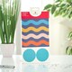 image 3 of Multipack of 6 Sheets of Gift-Wrapping Paper & 6 Tags | Birthdays/Thank You | For Him/Boys/Kids | Wave Design Multi