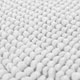 image 4 of OHS Soft Microfibre Non-Slip Absorbent Noodle Bobble Chenille Runner Bath Mat, 45x110cm - White White | 45x110cm