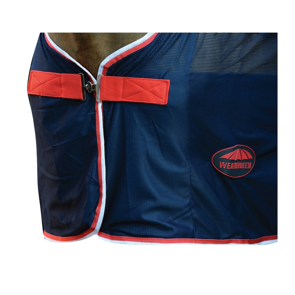 image 1 of Weatherbeeta Scrim Cooler Standard Neck Rug - Navy/Red/White - 4 ft 6