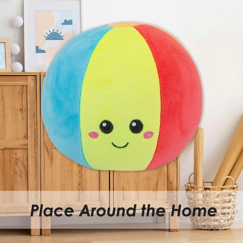 image 1 of Beach Ball Soft Toy Cute Plushie Huggable Cuddly Stuffed Toy 16cm Multi