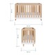 image 5 of Tutti Bambini Hygge Mini Cot Bed - White/Light Oak