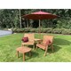 image 1 of Traditional Grand Twin Angled With Coffee Table, 2 x Scatter Cushion Burgundy & 1 x Parasol Burgundy & Base