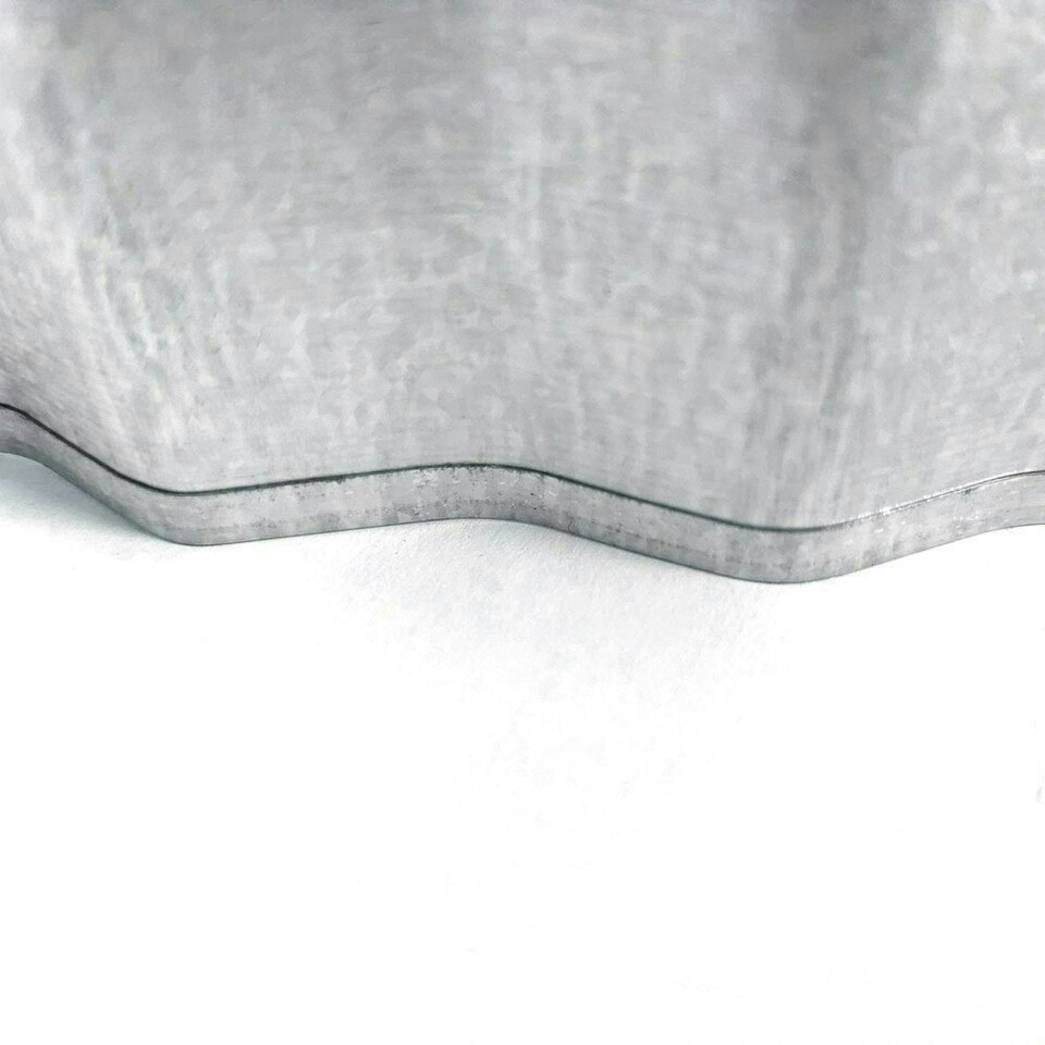 image 1 of Pack of 10 x 10m Galvanised Wavy Lawn Edging Rolls in Silver Silver