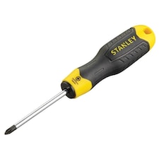 Stanley Hand Tools Cushion Grip Screwdriver, Pozidriv - Multi Colour - PZ1 x 75mm