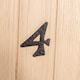 image 4 of Hammer & Tongs Rustic Iron Numeral - Number 4 - H70mm - Black