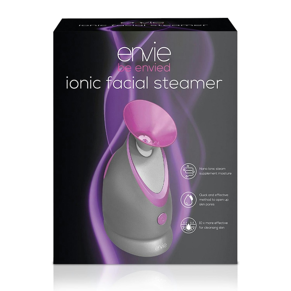 image 1 of Envie Face Steamer with Hot Steaming Technology & Moisturizing for Women, Grey