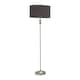image 4 of ValueLights Maggie Chrome Candlestick Floor Lamp Charcoal Shade | Grey