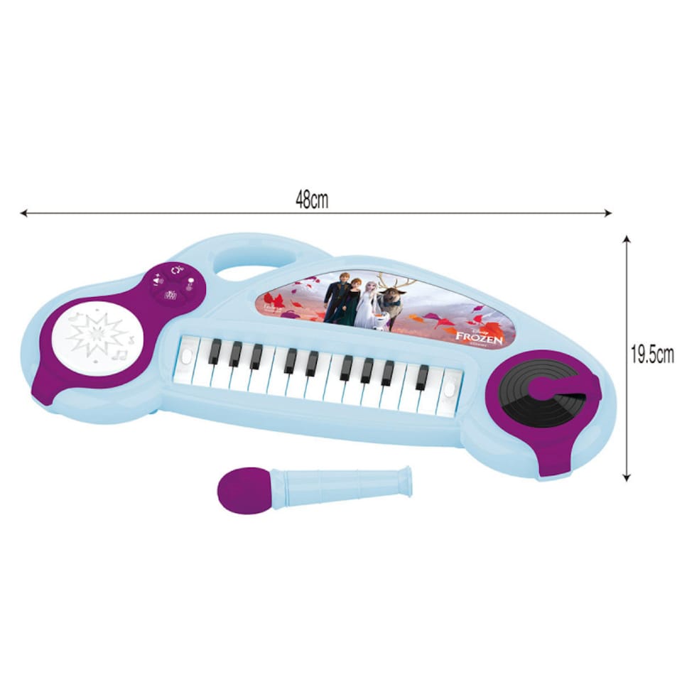 image 1 of Lexibook K704FZ Disney Frozen Electronic Keyboard with Lights & Microphone