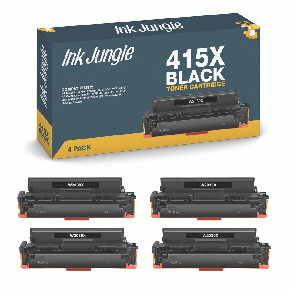image 1 of 4x Compatible HP 415X Black Toner Cartridges Black