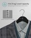 image 5 of Set of 20 Wooden Clothes Hangers with Non-Slip Trouser Bar and Rotating Hooks, Black and Silver