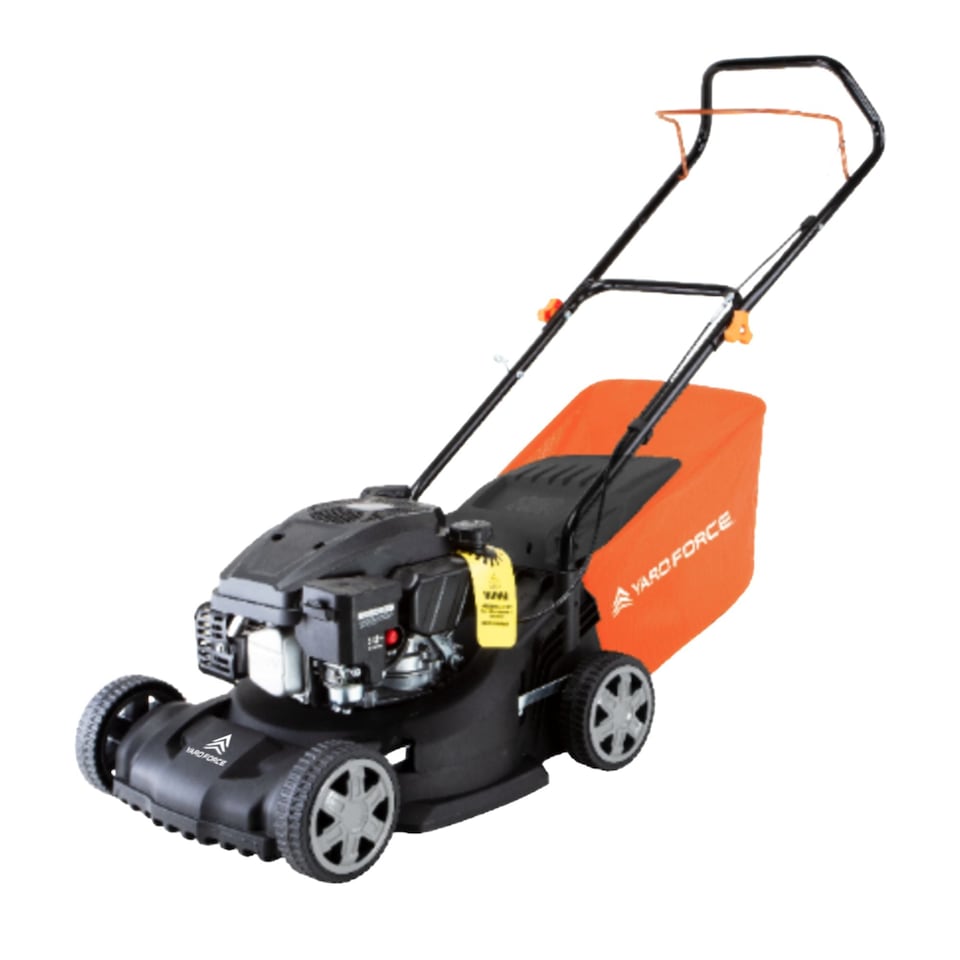 Yard Force 40cm Petrol 127cc Engine Push Lawnmower With 45L Grass Bag | Black