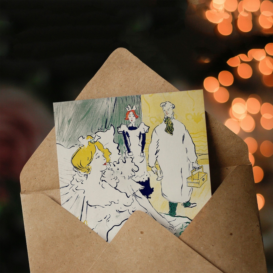 image 1 of Toulouse Lautrec Art Card Artisan Moderne Doctors Visit