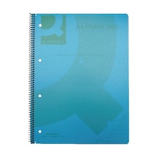 Pack of 5 A4 160 Pages Blue Spiral Bound Polypropylene Notebooks