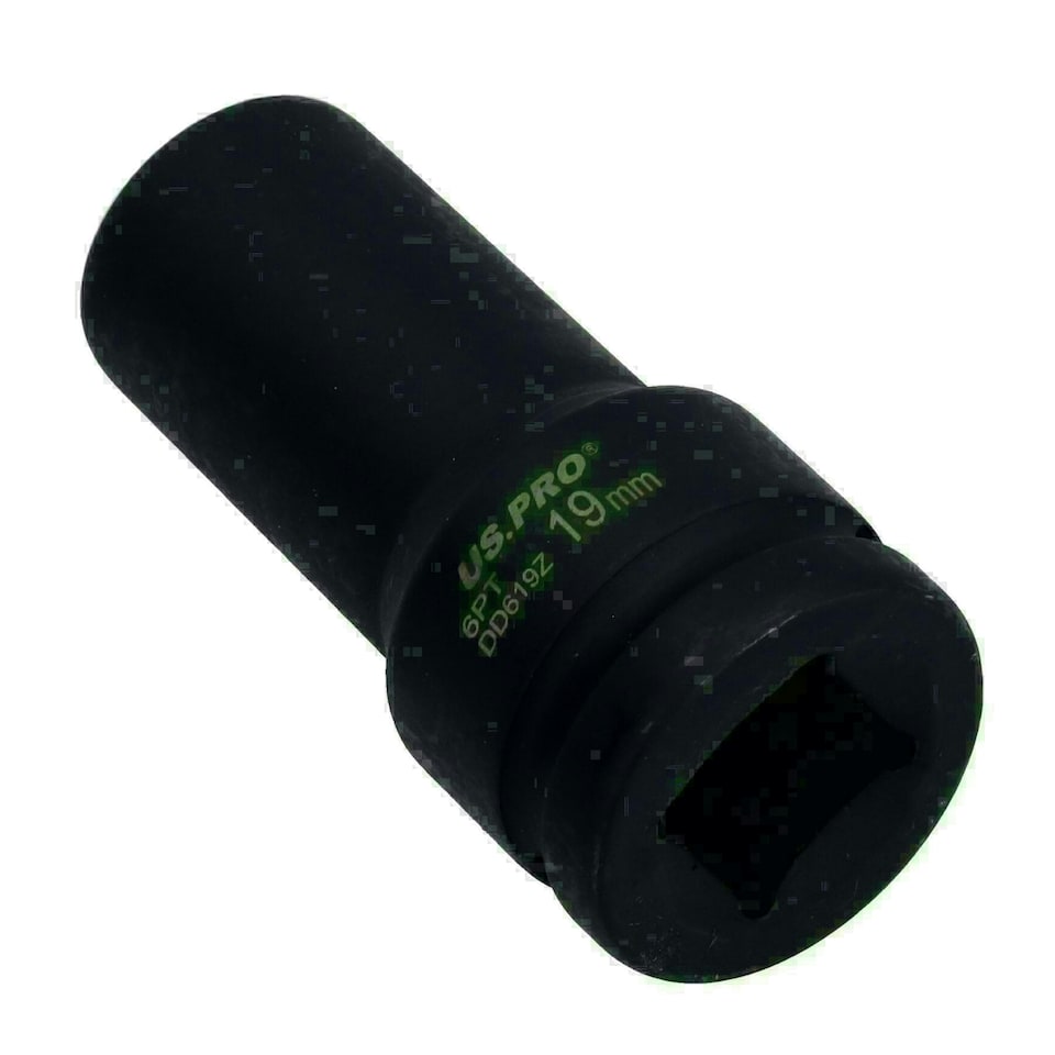 image 1 of 3/4" Drive 19mm Deep Metric MM Impact Impacted Socket 6 Sided Single Hex