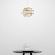 image 2 of First Choice Lighting Gold Metal Swirl Easy Fit Light Shade Gold