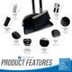 image 3 of Long Handled Dustpan and Brush Set Reduce Bending Tall Lobby Dustpan and Sweeping Brush