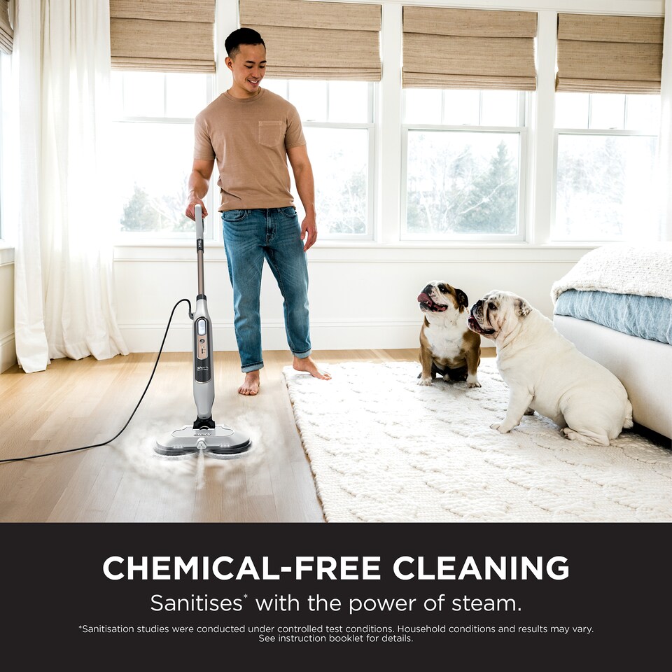 image 1 of Steam & Scrub Automatic Steam Mop with Steam Blaster S8201UK White