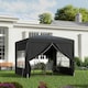 image 2 of Outsunny 3mx3m Pop Up Gazebo Party Tent Canopy Marquee with Storage Bag Black