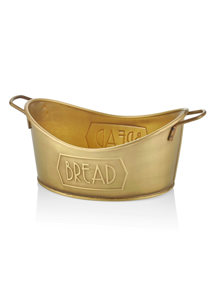 image 1 of Gold Bread Basket