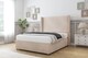 image 2 of Sloomy Devonshire Sand Naples Divan Bed With Mattress No Drawers With 54" Wingback Headboard 3' Single | Cream | Sand | Single | 1