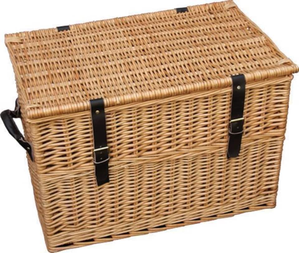 image 1 of 72cm Wicker Chest Storage Basket | Brown | Brown | One Size