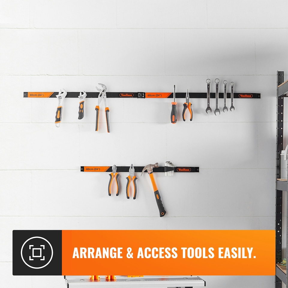image 1 of VonHaus Extra Large Set of 3 Heavy Duty Magnetic Tool Holders