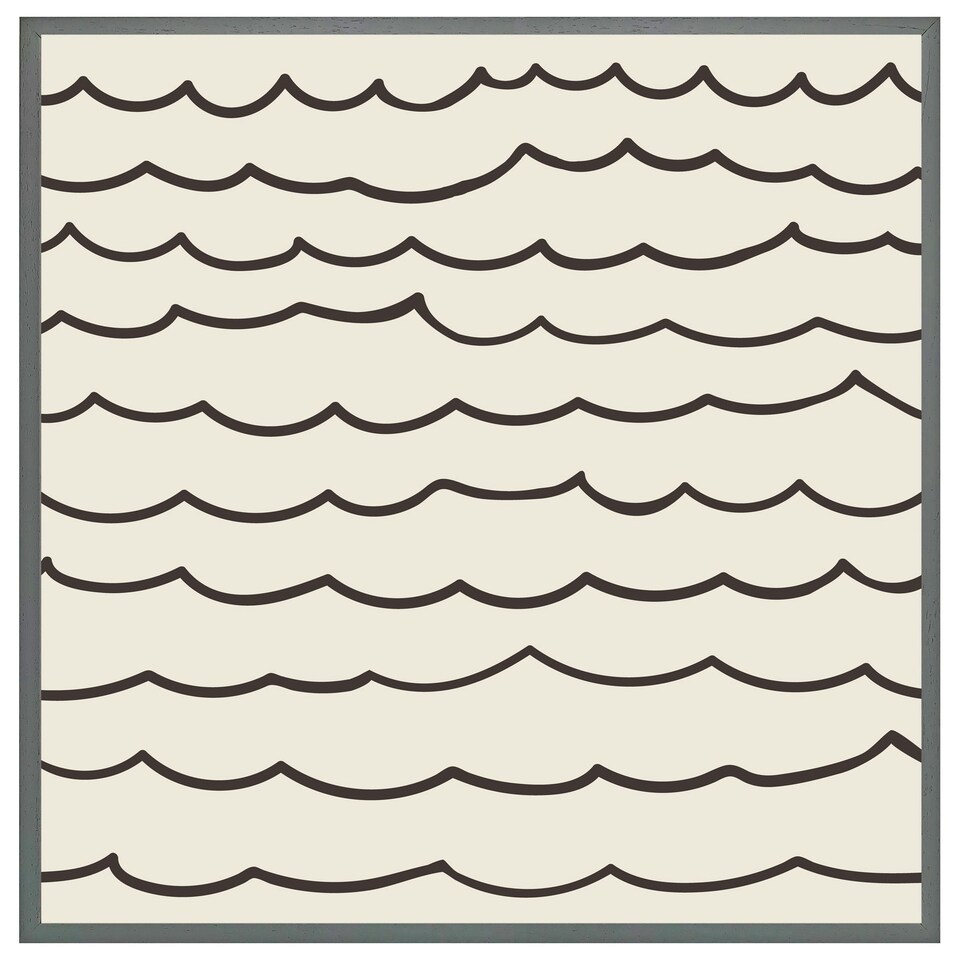 image 1 of Wave lines (Picutre Frame) Black | XL