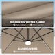 image 5 of Outsunny 3 m LED Cantilever Parasol Outdoor with Base Solar Lights Brown
