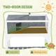 image 5 of PawHut Wooden Tortoise House with Storage Shelf, Clear Observation Windows