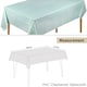 image 2 of Checkered Rectangular Tablecloth, PVC Plastic Table Cover - 137x180cm