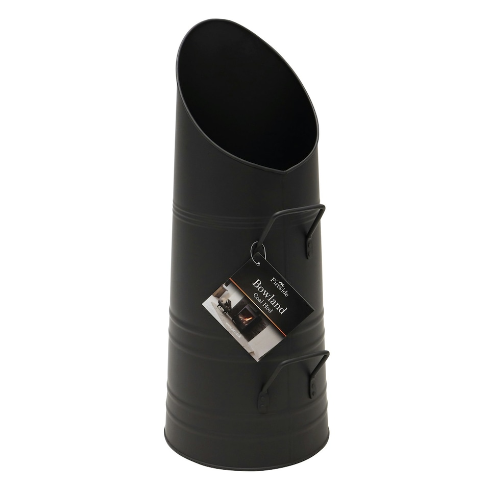 image 1 of JVL Steel Bowland Fire Companion Coal Hod - Black