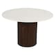 image 2 of Ruby Mango Wood Dining Table Round With Marble Top