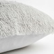 image 4 of OHS 2 x Fluffy Shaggy Soft Plush Cushion Covers, 45x45cm - Silver
