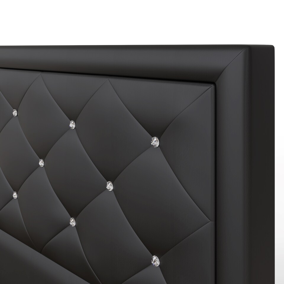 image 1 of Hollywood Ottoman Storage Bed Double Black | Black | Black