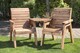 image 9 of Hand Made 2 Seater Chunky Rustic Wooden Garden Furniture Love Seat with Tray Assembled