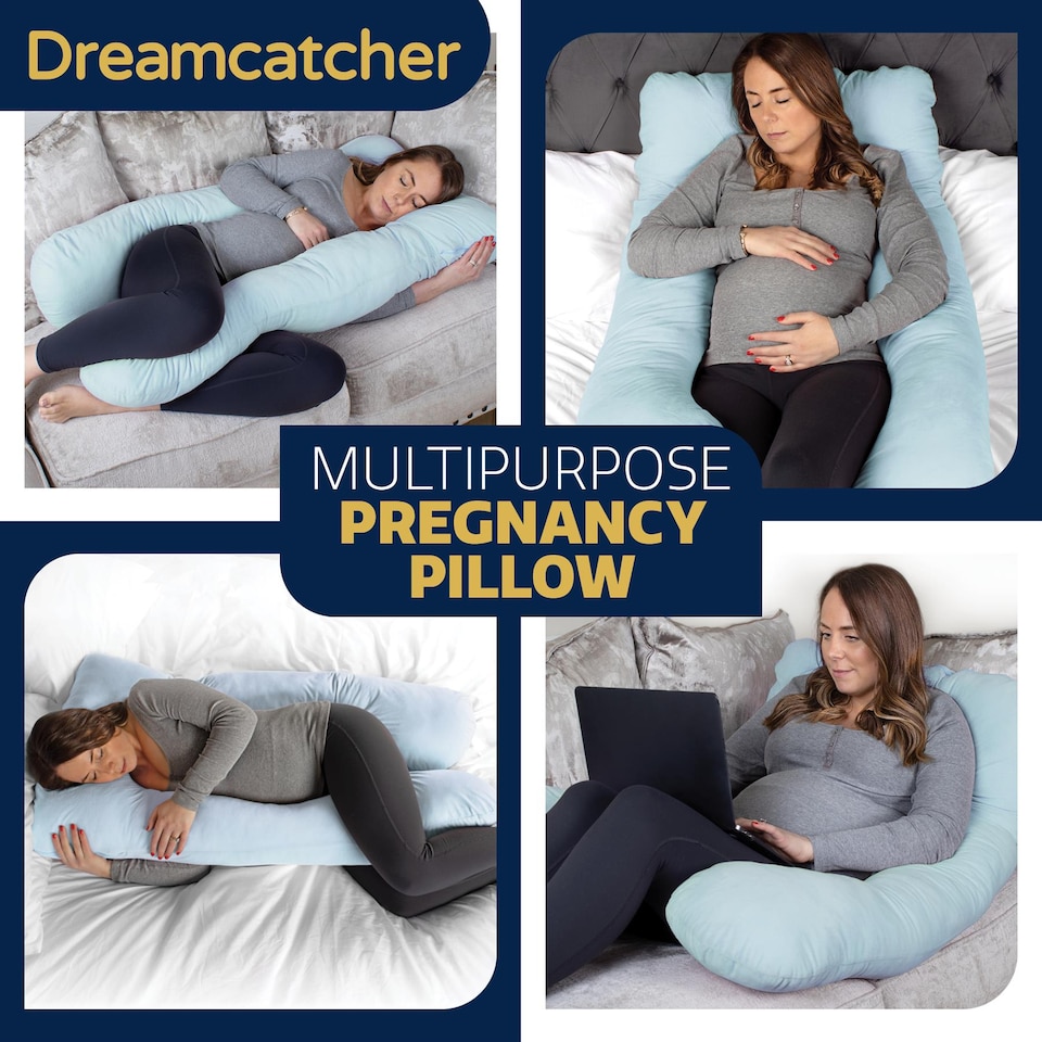 image 1 of Dreamcatcher U-Shaped Pregnancy Pillow Maternity Nursing Support Cushion Blue | Blue | Blue | U Shape - Blue | 1