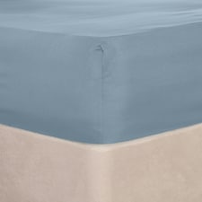OHS Plain Fitted Bed 25cm Deep Elasticated Sheet, King - Blue
