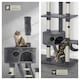 image 5 of Cat Tree Hansi - 243 to 260 cm, sisal cat scratching posts - Grey