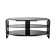 image 1 of Francium TV-Stand with 3 Shelves Black Black | Black