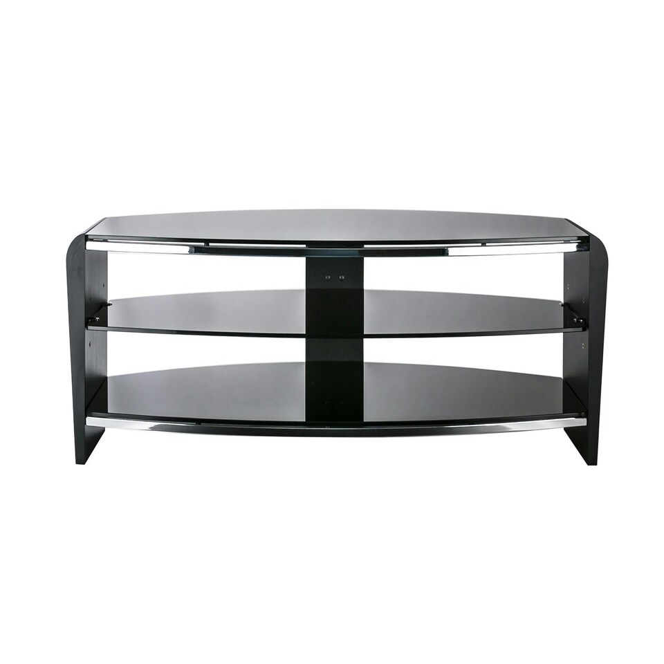 image 1 of Francium TV-Stand with 3 Shelves Black Black | Black