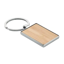 MidOcean Bendigo Rectangular Bamboo Keyring - Wood - One Size