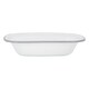 image 1 of Argon Tableware White Enamel Pie Dish - 25.5cm - Grey