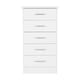 image 2 of Nevada 5 Drawer Narrow Chest White