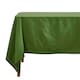 image 1 of Homescapes Dark Olive Cotton Square Tablecloth - 137 x 137 cm Green