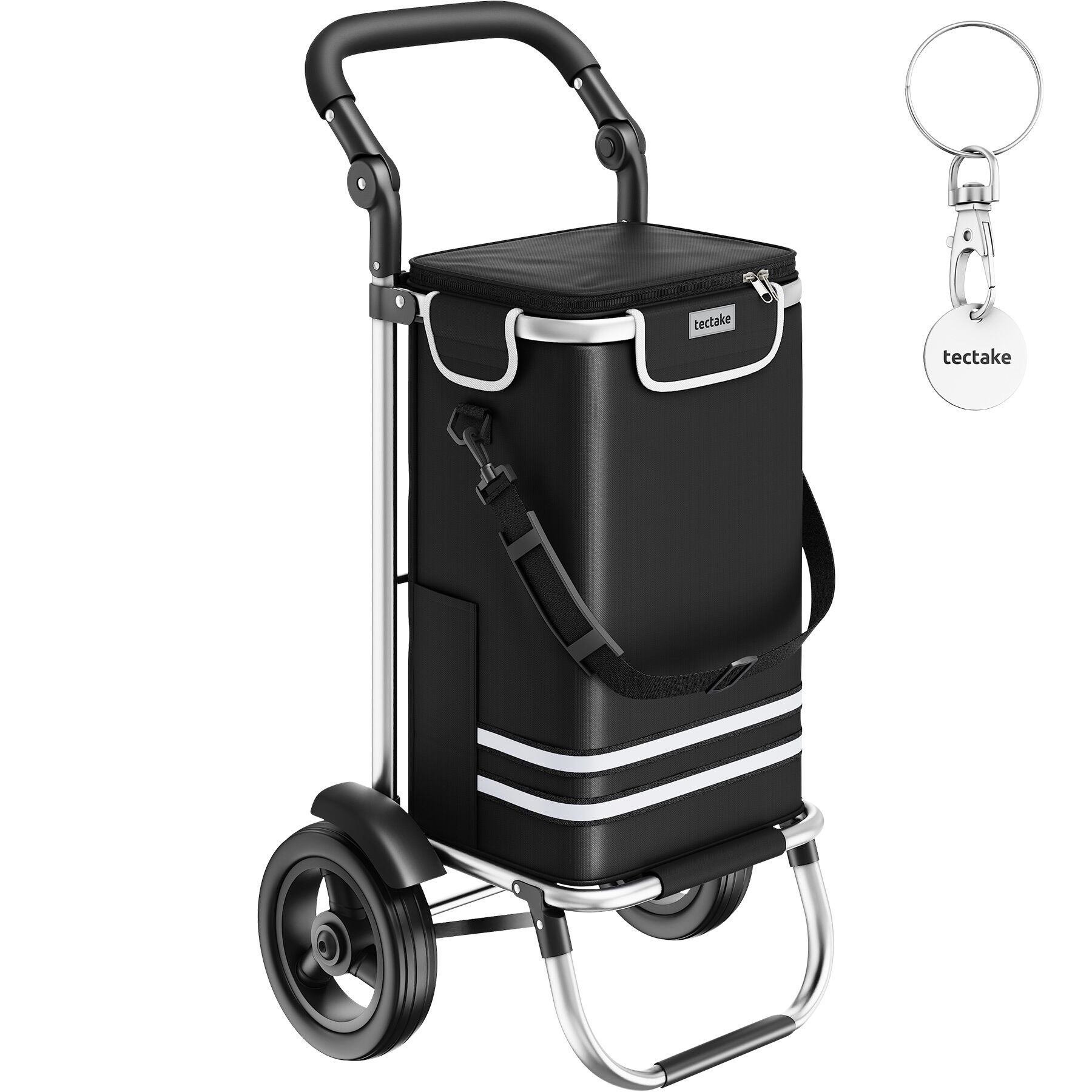 Shopping Trolley 3-in-1 Foldable Cart with Cooler Bag