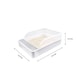 image 5 of Living and Home Open Cat Litter Box Easy Cleaning - White & Grey