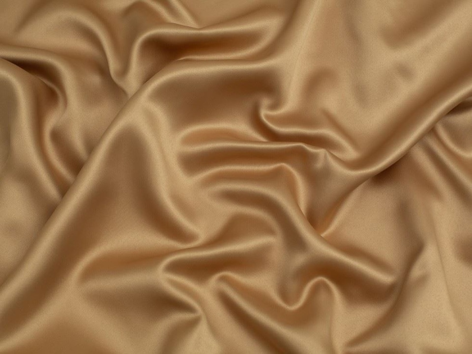 Brown Matte Polyester Satin Fabric for Dressmaking, 160cm / 62" Wide - per metre