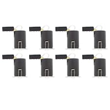 Set of 8 Fire Rated Chrome IP65 Bathroom Recessed Downlights | Chrome | 8